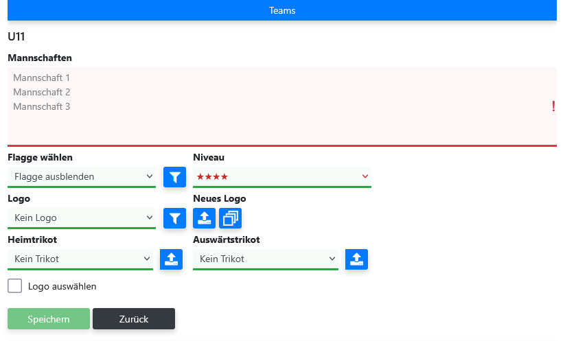 Teams pro Kategorie in Mijntoernooi.info hinzufügen